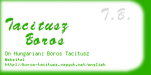 tacitusz boros business card